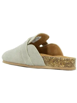 Leren clogs lichtgrijs