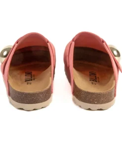 Leren clogs lichtroze