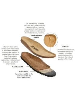 Leren clogs taupe