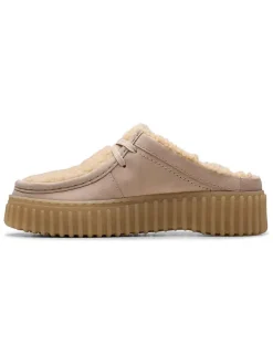 Leren clogs "Torhill" beige