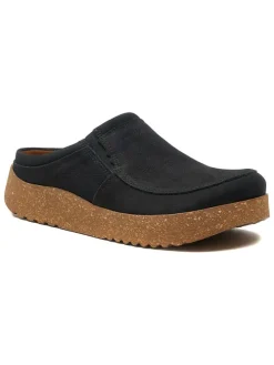 Leren clogs zwart