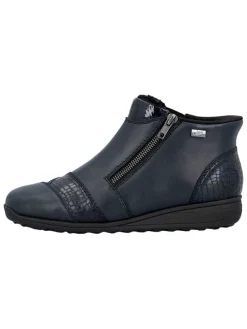 Leren enkelboots donkerblauw