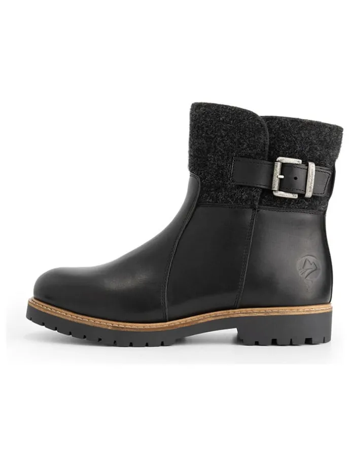 Leren enkelboots "Orkla" zwart