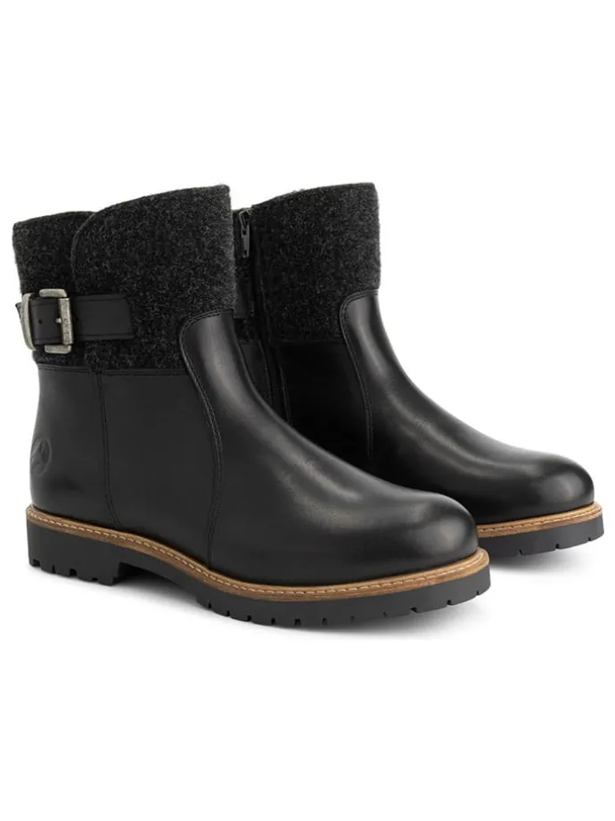 Leren enkelboots "Orkla" zwart