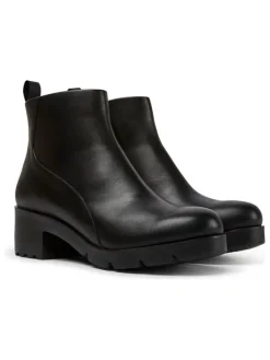 Leren enkelboots zwart