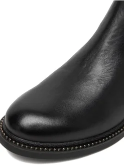 Leren enkelboots zwart
