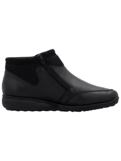 Leren enkelboots zwart