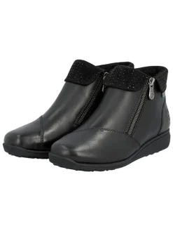 Leren enkelboots zwart