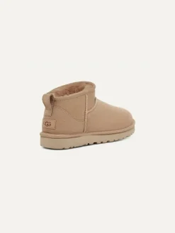 Leren enkellaarzen "Classic Ultra Mini" beige