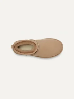 Leren enkellaarzen "Classic Ultra Mini" beige