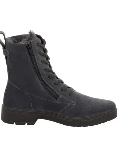 Leren enkellaarzen "Mystic Charcoal" grijs