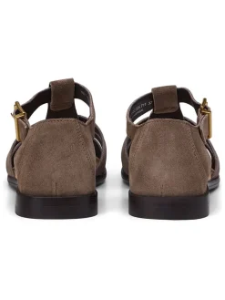 Leren enkelsandalen bruin