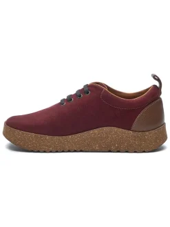 Leren enkelschoenen bordeaux