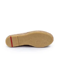Leren espadrilles beige
