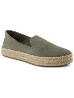 Leren espadrilles kaki