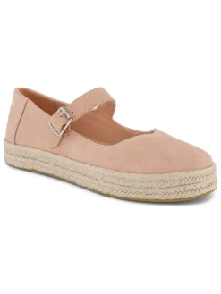 Leren espadrilles lichtroze
