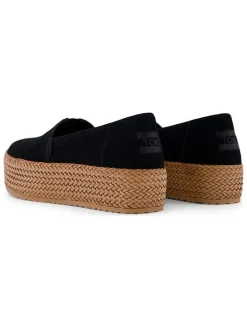 Leren espadrilles zwart