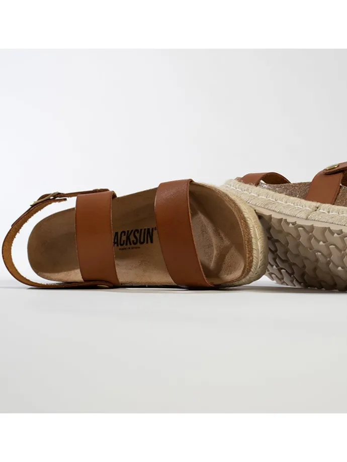 Leren haksandalen "Diadema" lichtbruin
