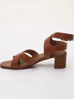 Leren haksandalen "Genessis" camel