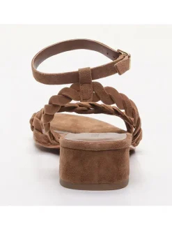 Leren haksandalen "Hachi" lichtbruin