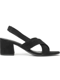 Leren haksandalen "Isi" zwart