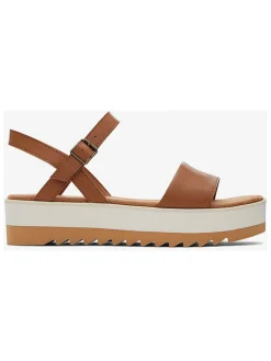 Leren haksandalen lichtbruin