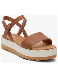 Leren haksandalen lichtbruin