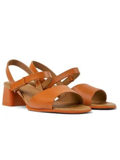 Leren haksandalen lichtbruin