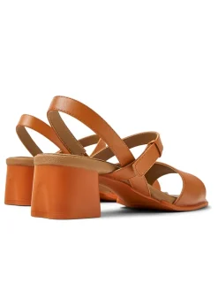Leren haksandalen lichtbruin
