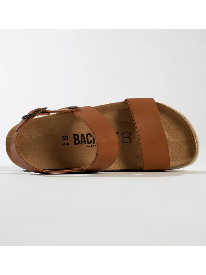 Leren haksandalen lichtbruin
