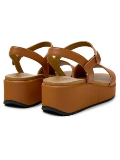 Leren haksandalen lichtbruin