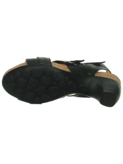 Leren haksandalen "Traudi" zwart