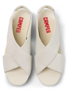 Leren haksandalen wit