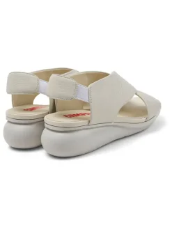Leren haksandalen wit