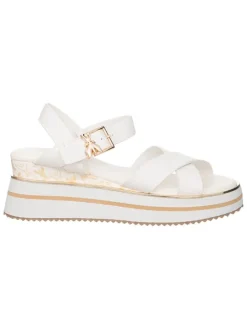 Leren haksandalen wit