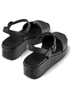 Leren haksandalen zwart