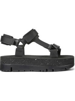 Leren haksandalen zwart