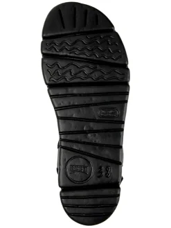 Leren haksandalen zwart