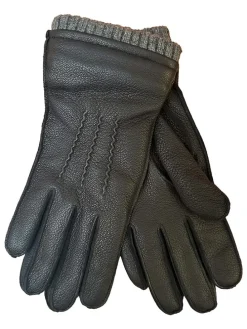 Leren handschoenen zwart