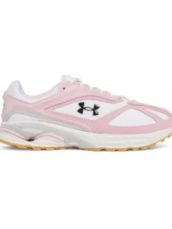 Leren hardloopschoenen lichtroze/wit