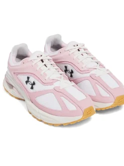 Leren hardloopschoenen lichtroze/wit