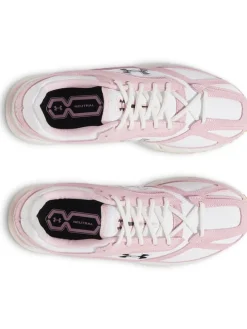 Leren hardloopschoenen lichtroze/wit
