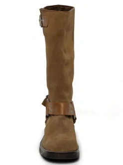 Leren laarzen "Beau" beige