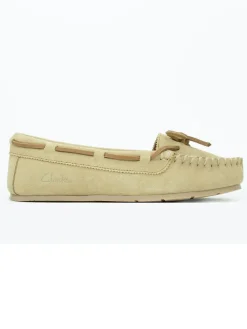 Leren mocassins beige