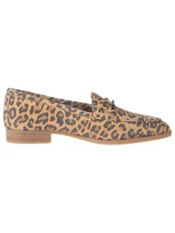 Leren mocassins beige/bruin