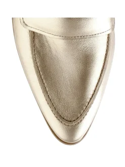 Leren mocassins goudkleurig