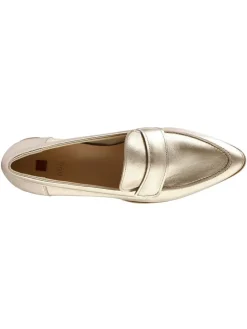 Leren mocassins goudkleurig