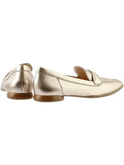 Leren mocassins goudkleurig