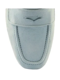 Leren mocassins lichtblauw