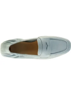 Leren mocassins lichtblauw